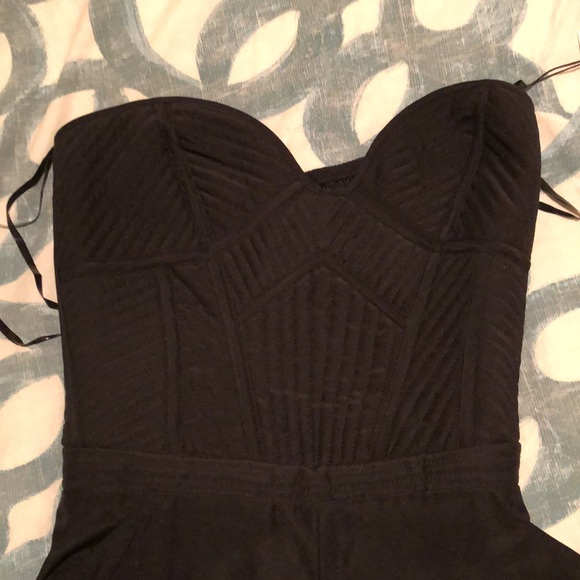 Parker black small romper, silk bustier style NWT - Picture 3 of 6